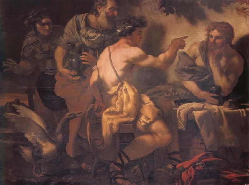 Johann Carl Loth Fupiter and Merury being entertained by philemon and Baucis oil painting picture
